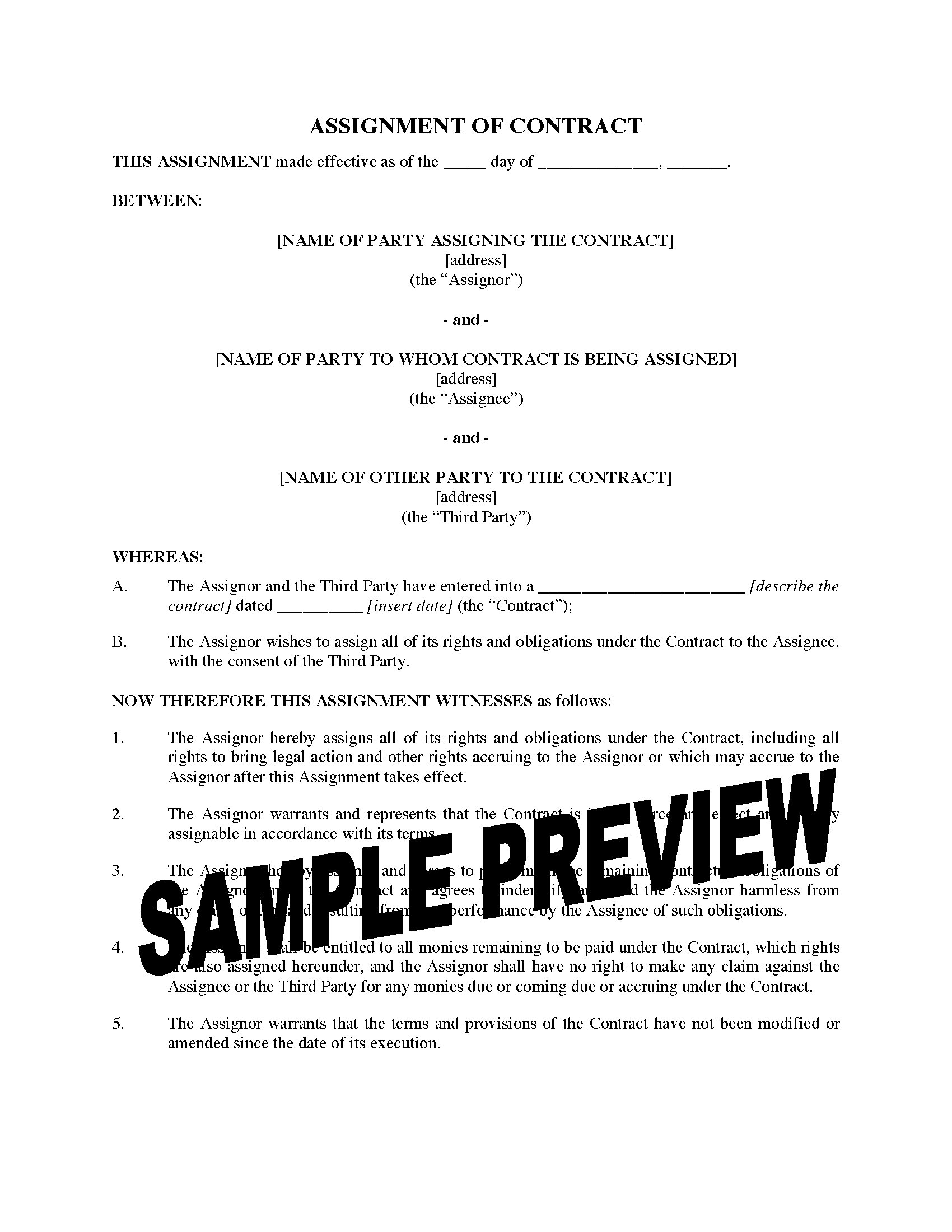 Third Party Agreement Template HQ Printable Documents