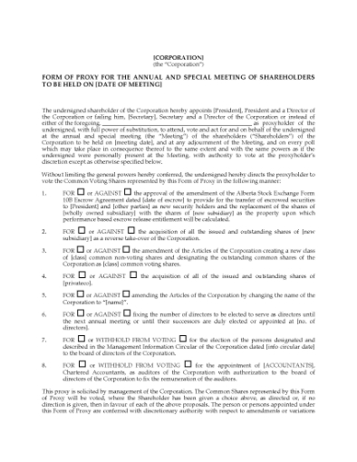 Picture of Alberta Reverse Takeover Information Package