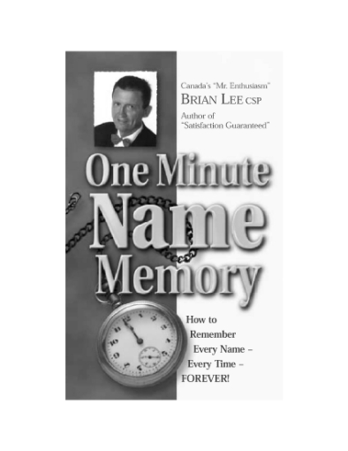 Picture of One Minute Name Memory