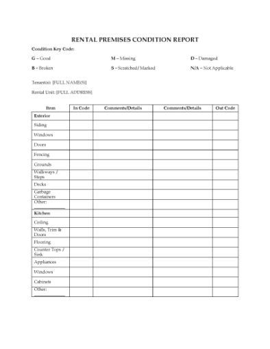 Picture of Newfoundland Rental Premises Condition Report