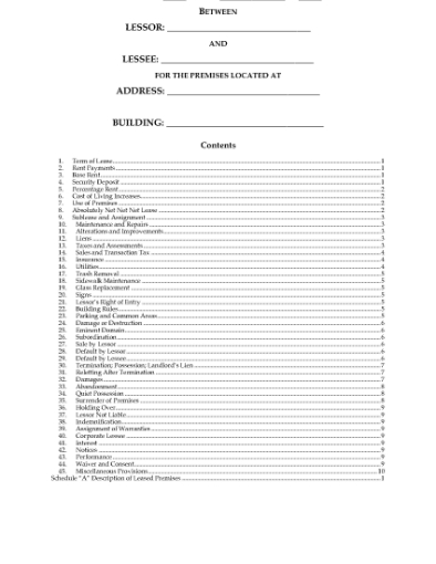 Picture of Arkansas Commercial Triple Net Lease Agreement