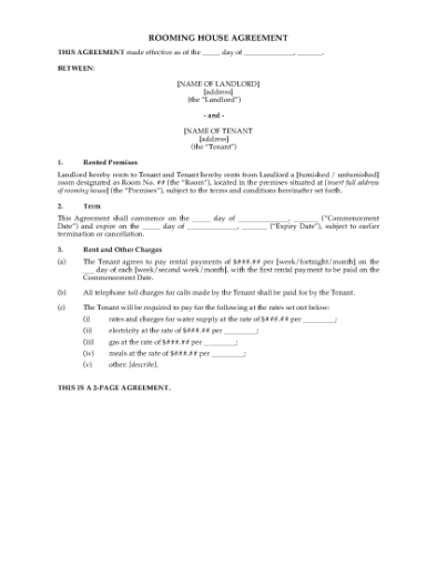 Picture of South Australia Rooming House Agreement