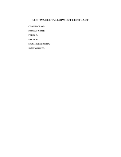 Picture of Software Development Contract | China