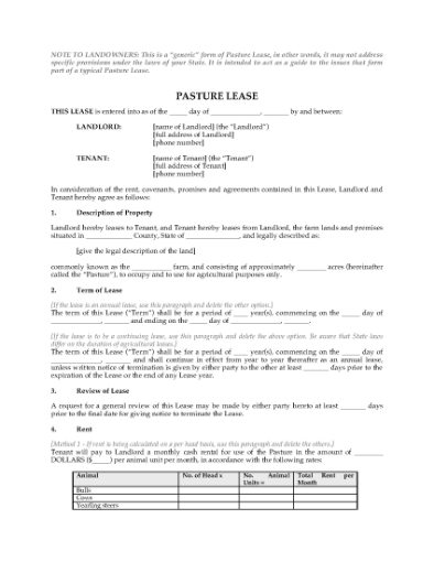 Picture of USA Pasture Lease