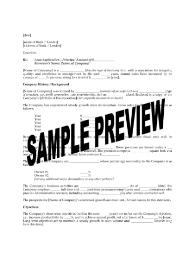 Picture of Commercial Loan Proposal Letter