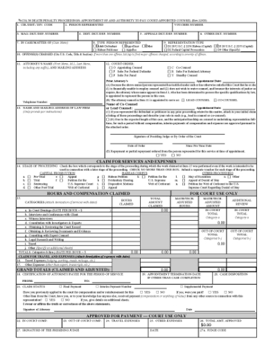 Picture of Appointment of and Authority to Pay Court-Appointed Counsel for Death Penalty Proceedings | USA