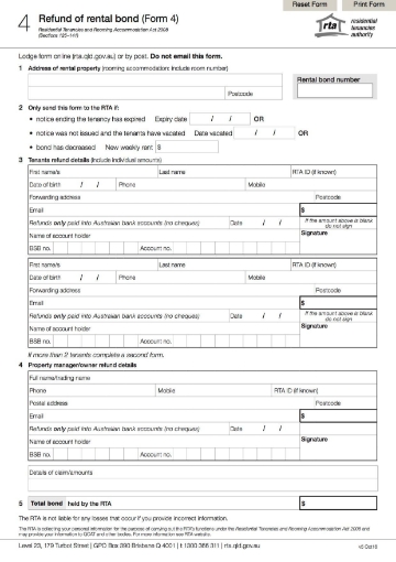 Picture of Queensland Refund of Rental Bond