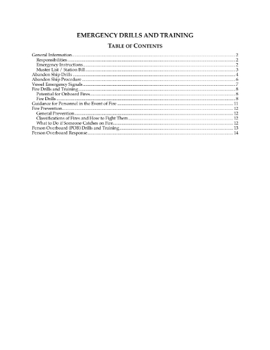 Picture of Emergency Drills Training Manual for Marine Vessel